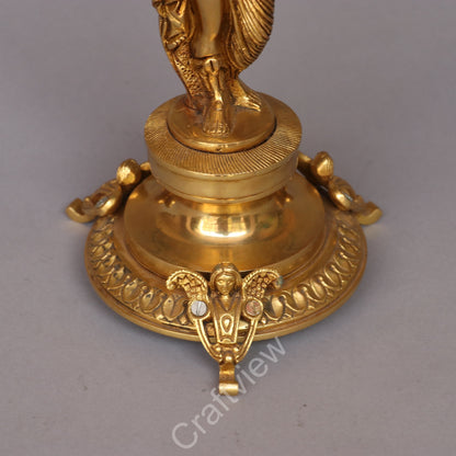 Brass Elegance Candle Stand