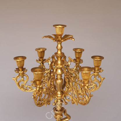 Brass Elegance Candle Stand