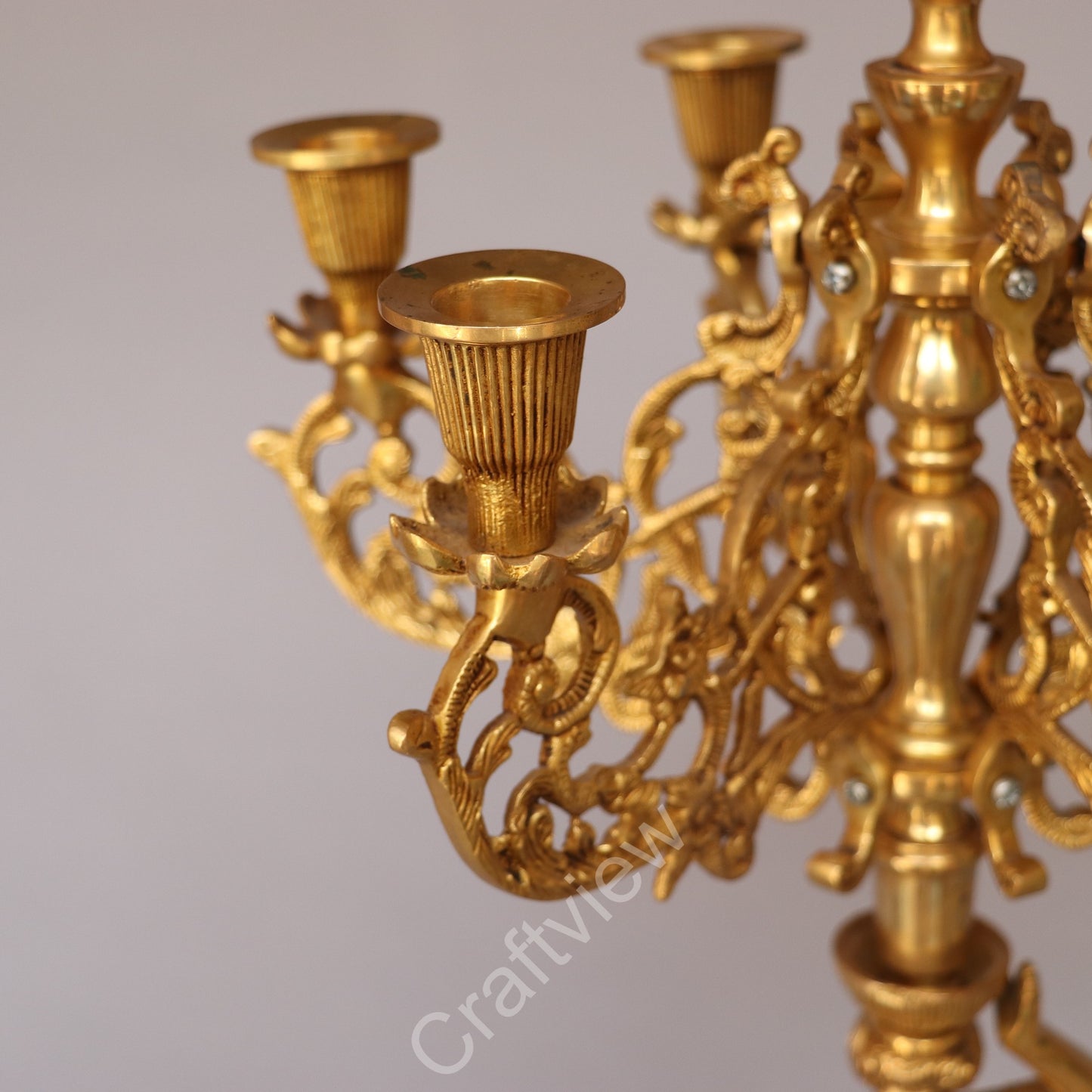 Brass Elegance Candle Stand