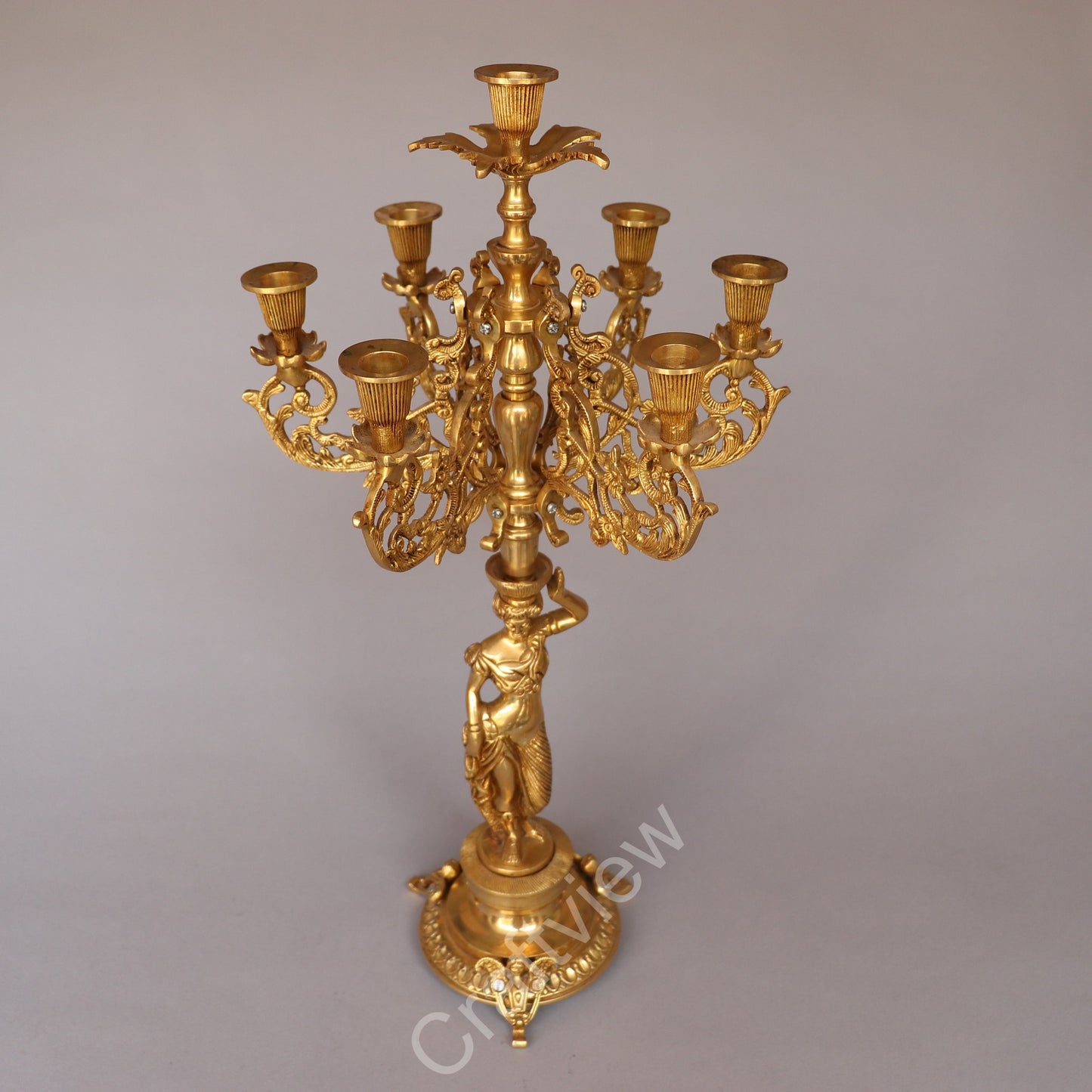 Brass Elegance Candle Stand