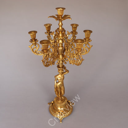 Brass Elegance Candle Stand