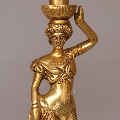 Brass Elegance Candle Stand