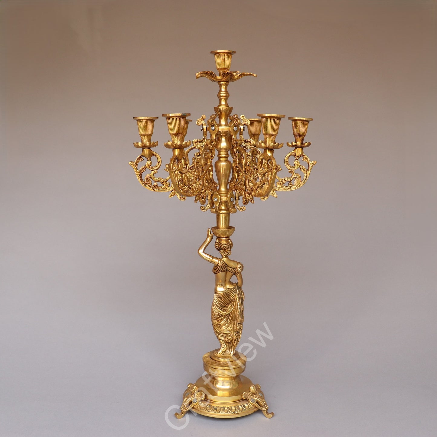 Brass Elegance Candle Stand