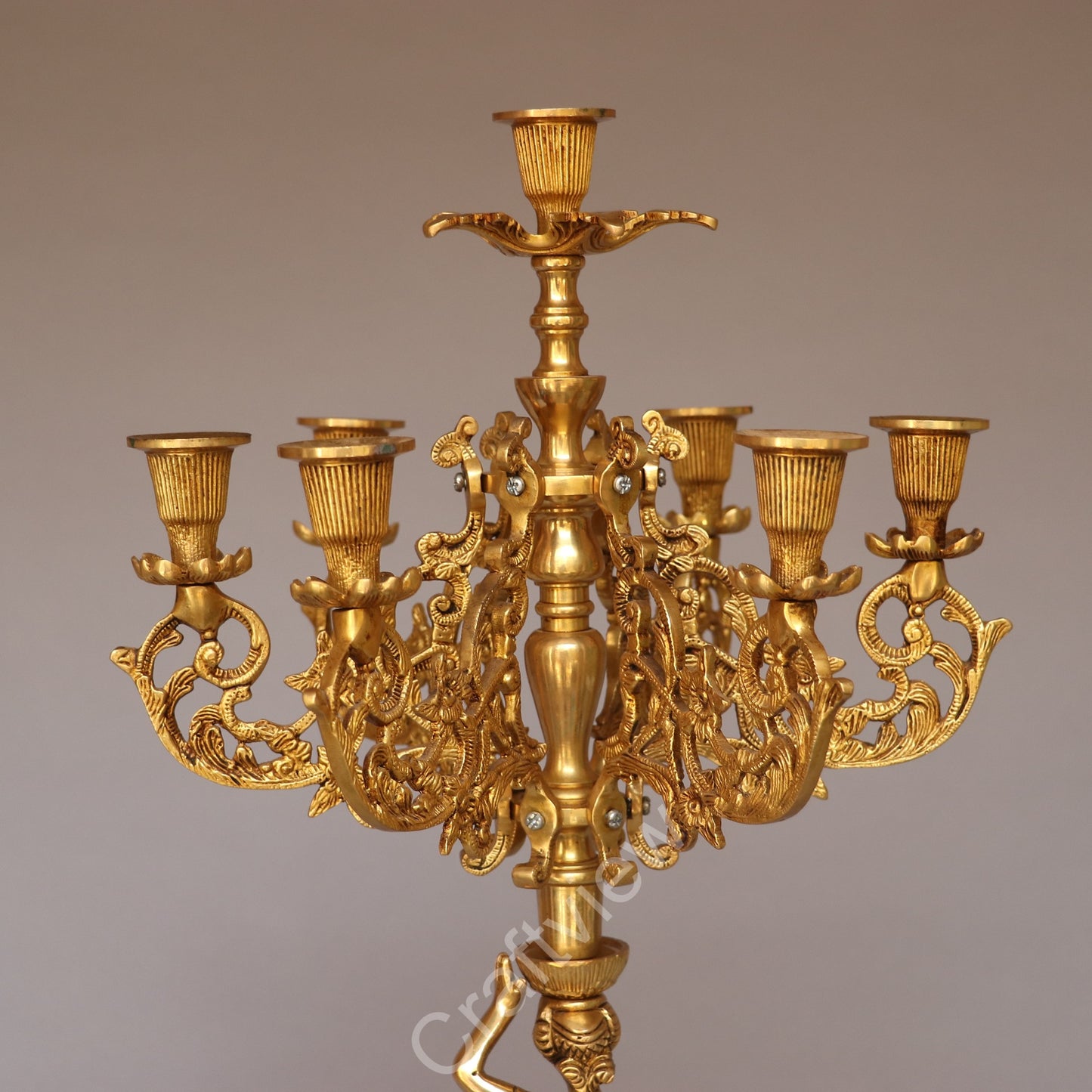 Brass Elegance Candle Stand