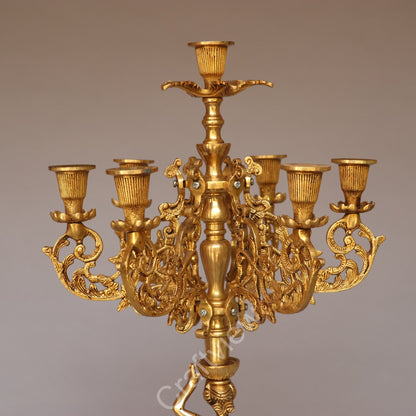 Brass Elegance Candle Stand