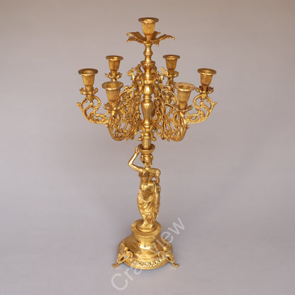 Brass Elegance Candle Stand
