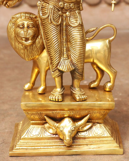 18" Brass Durga | mahishasur mardini | Statue - Craftview