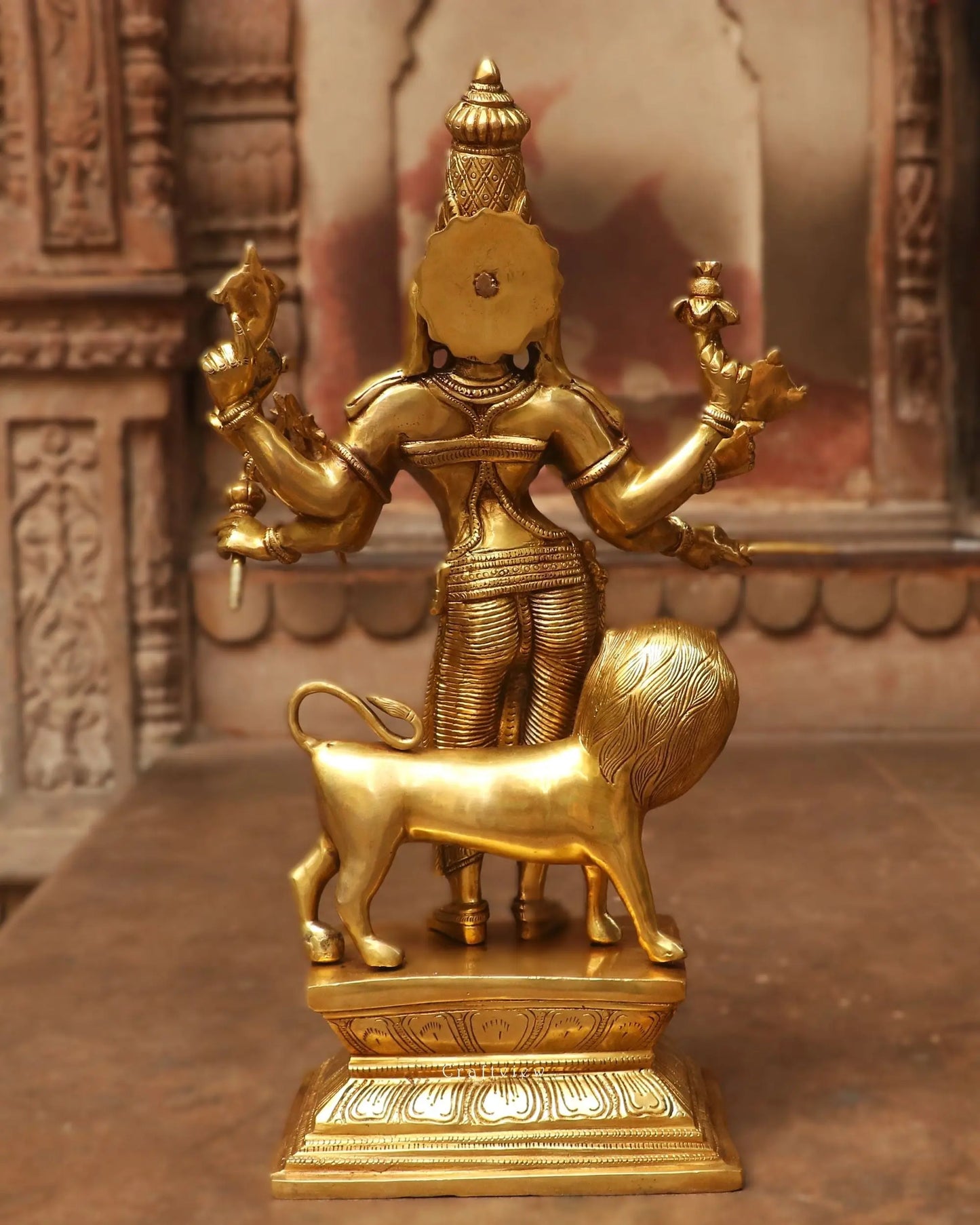 18" Brass Durga | mahishasur mardini | Statue - Craftview