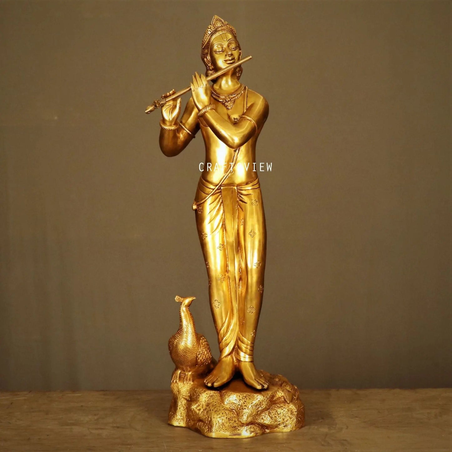 Brass Murlidhara Krishna Statue craftsview