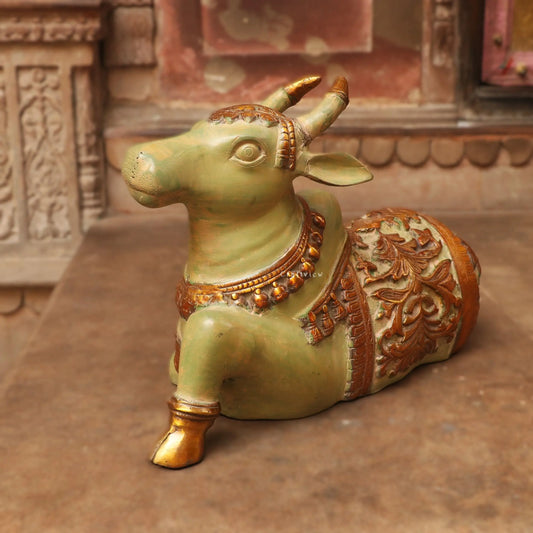 Shiva Nandi Brass Statue 14" Craftsview