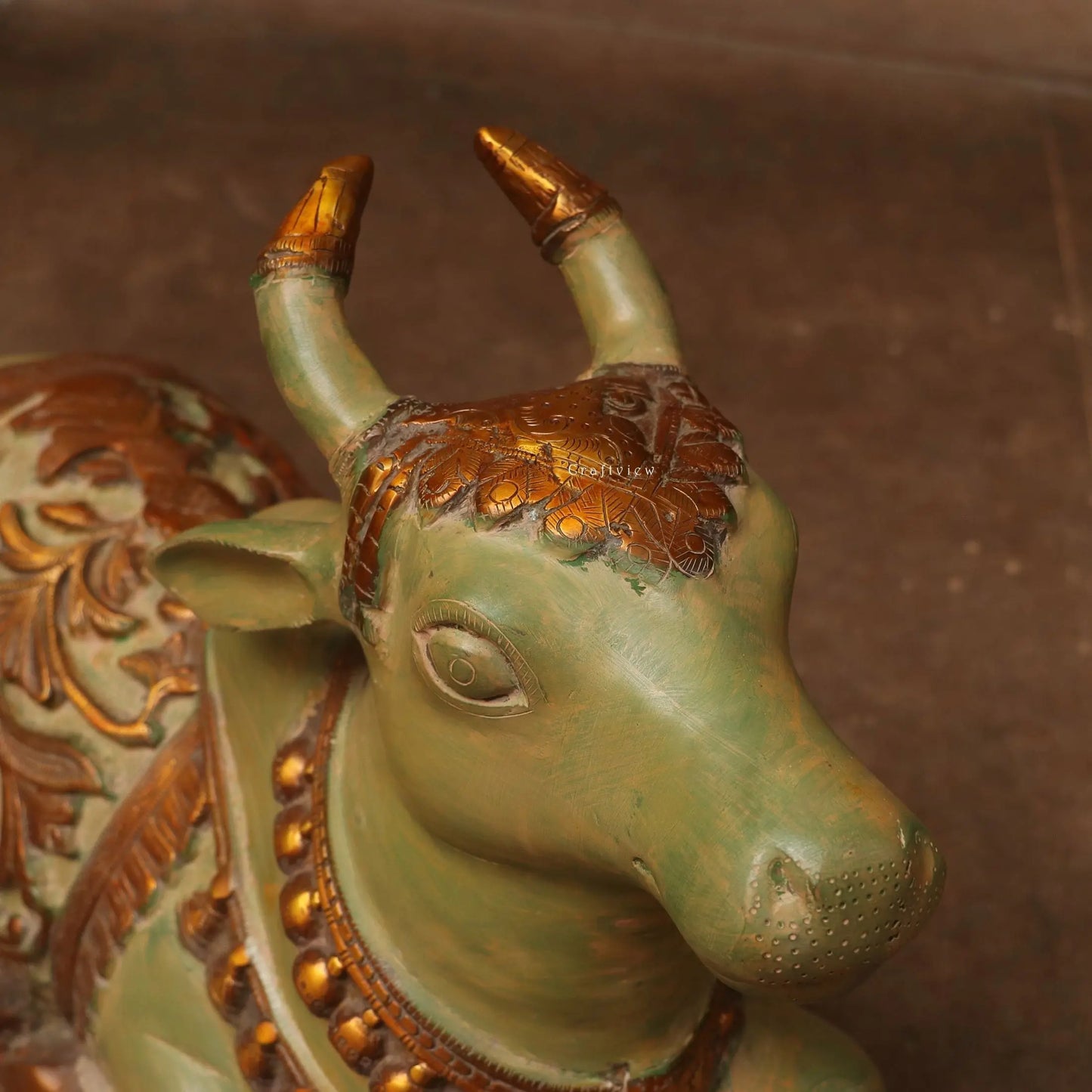 Shiva Nandi Brass Statue 14" Craftsview