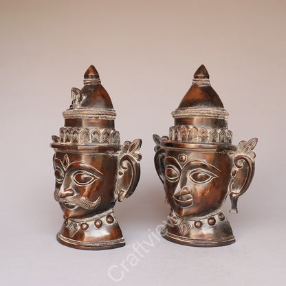 Brass Shiva Gauri Mask Decorative