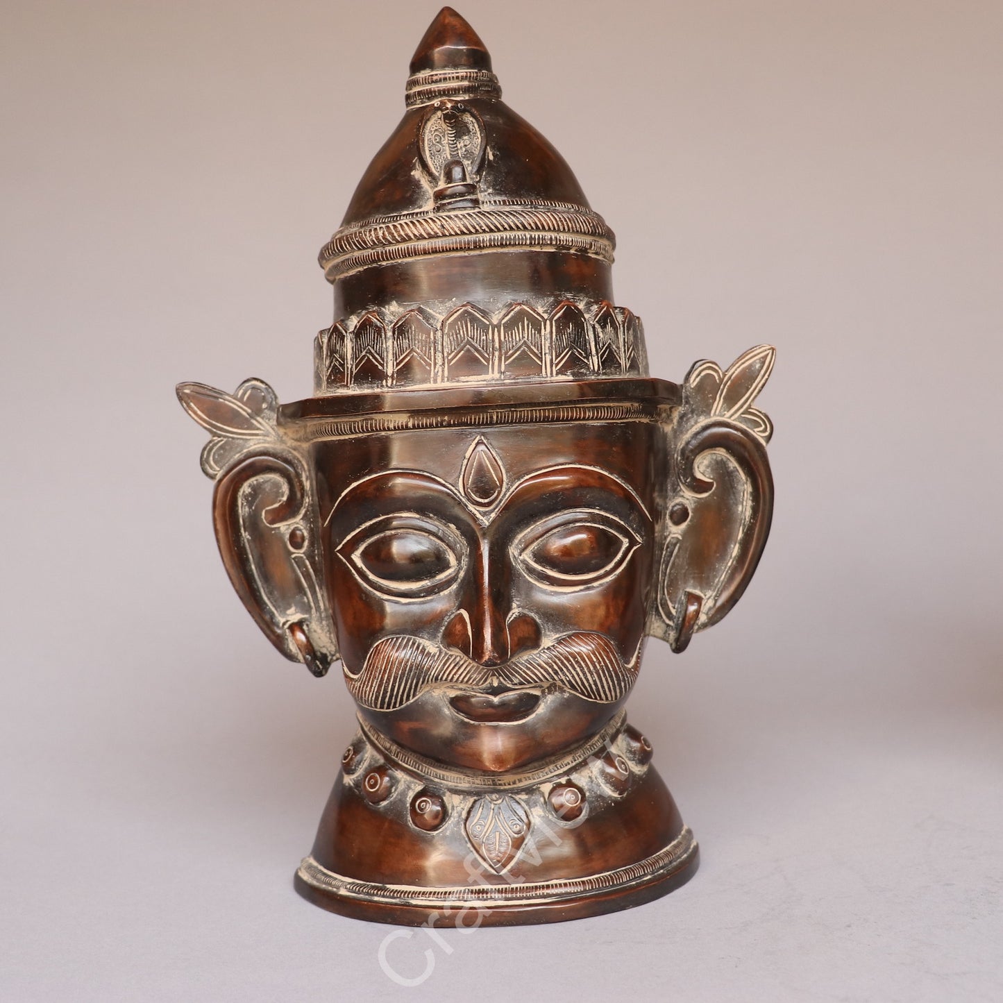 Brass Shiva Gauri Mask Decorative
