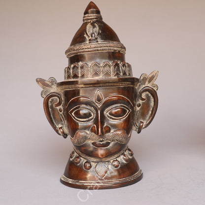 Brass Shiva Gauri Mask Decorative
