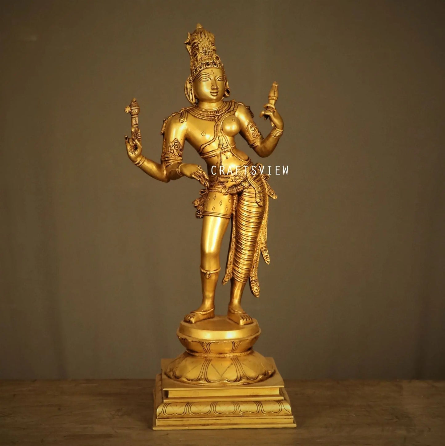 Brass Lord Shiva Ardhanarishvara Statue craftsview