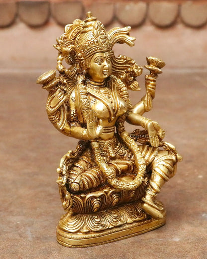 8" Artistic Brass Lakshmi Idols Craftsview