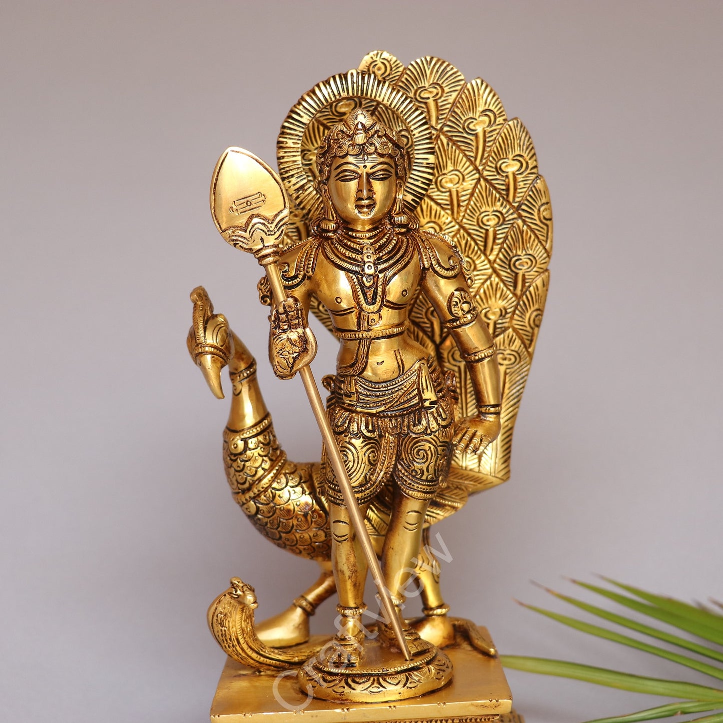 Brass Lord Murgan Kartikeya idol