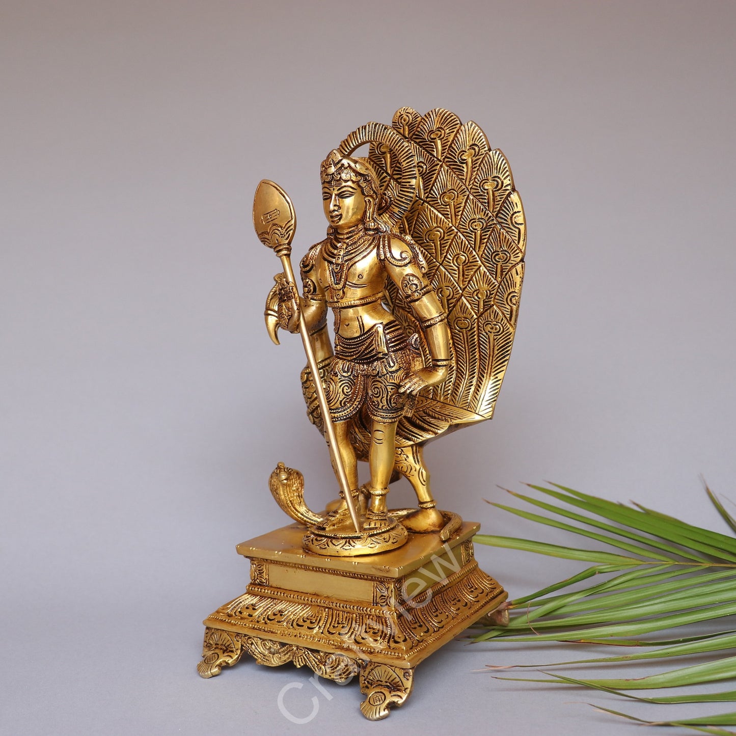 Brass Lord Murgan Kartikeya idol