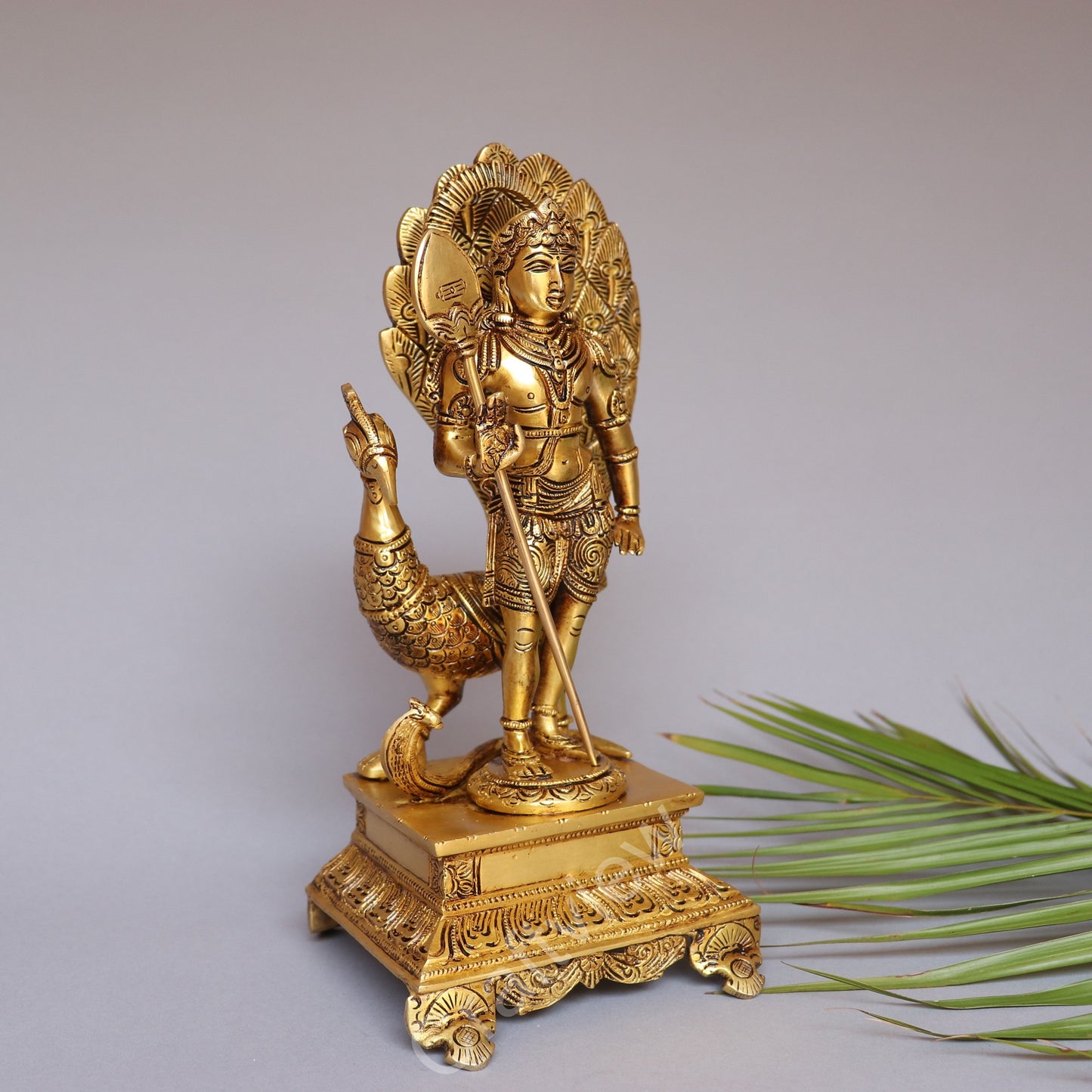 Brass Lord Murgan Kartikeya idol