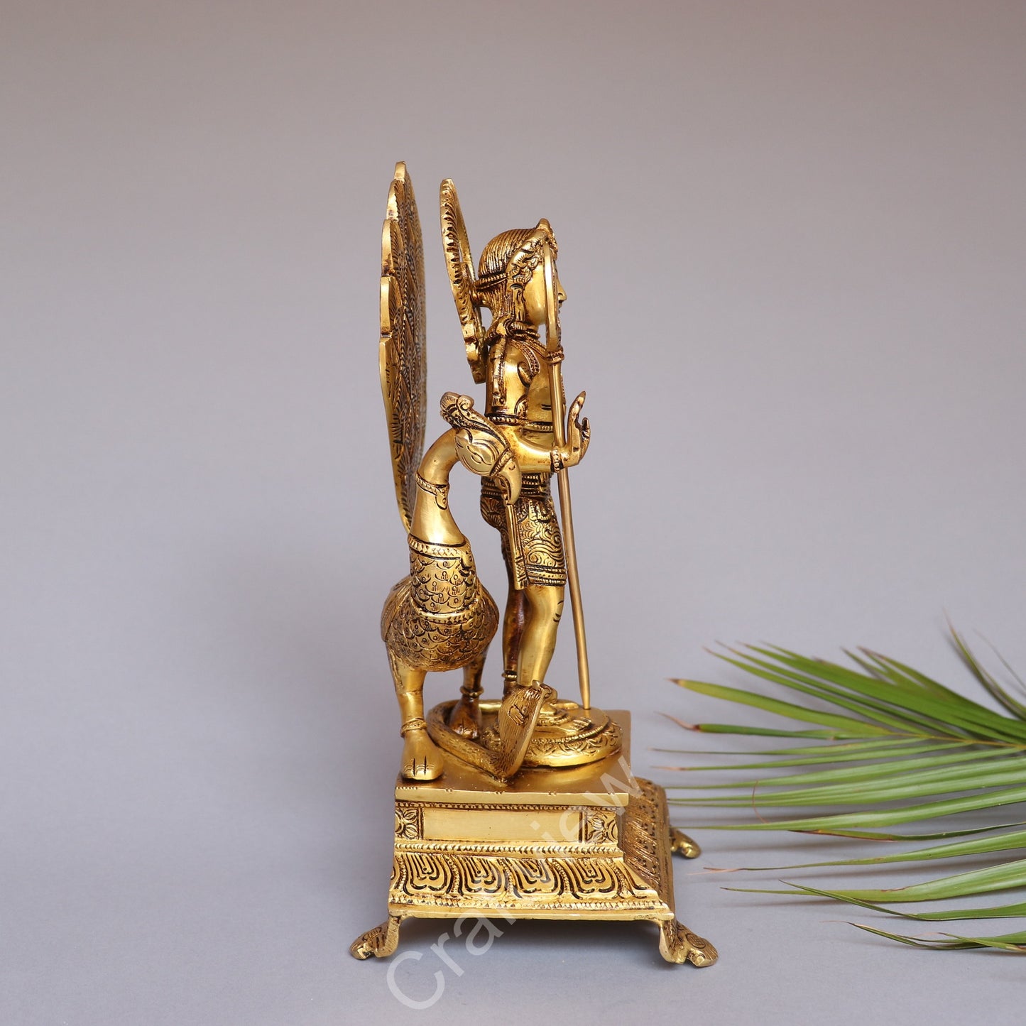 Brass Lord Murgan Kartikeya idol