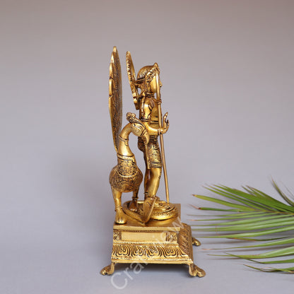 Brass Lord Murgan Kartikeya idol