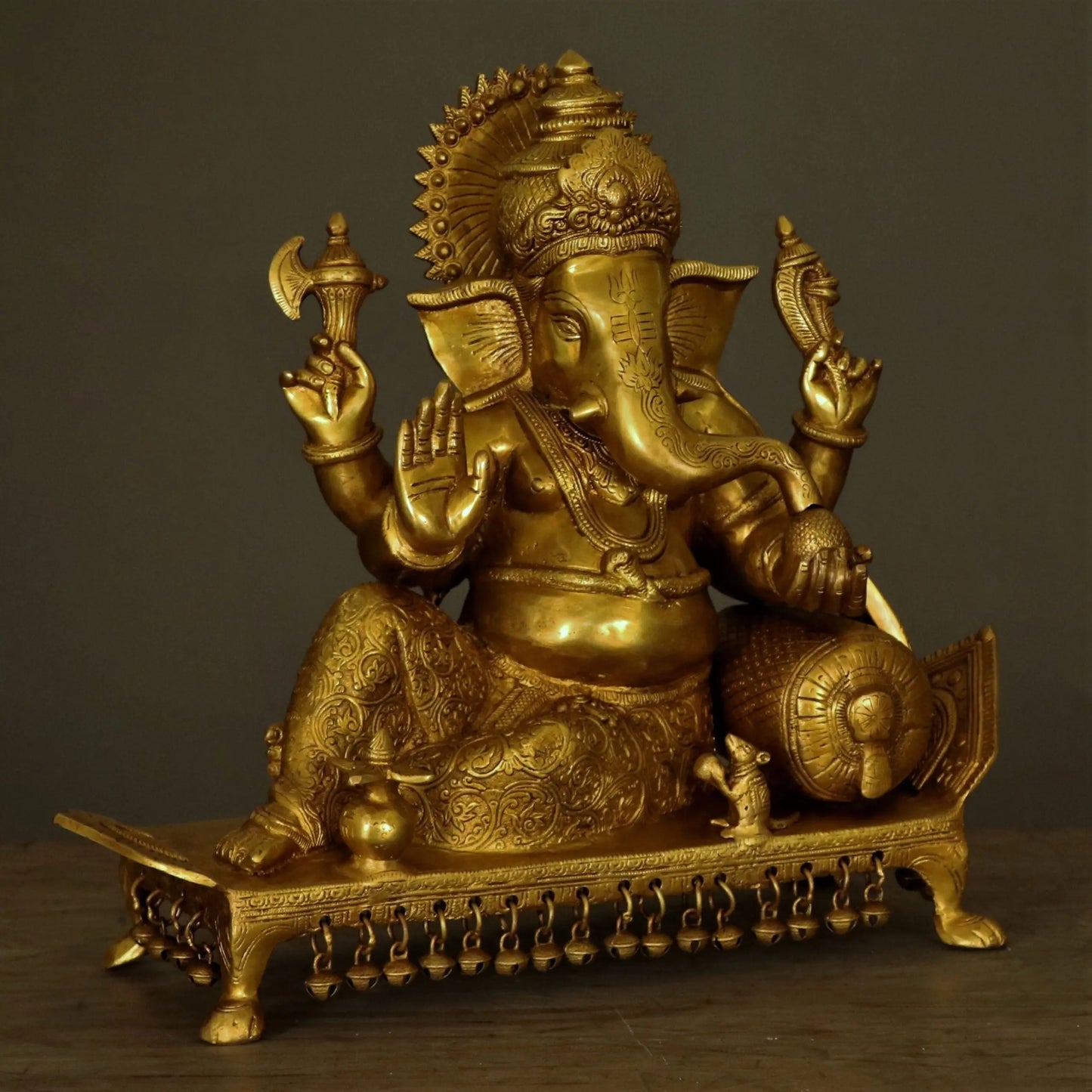 Brass Ganesh Statue 16" craftsview