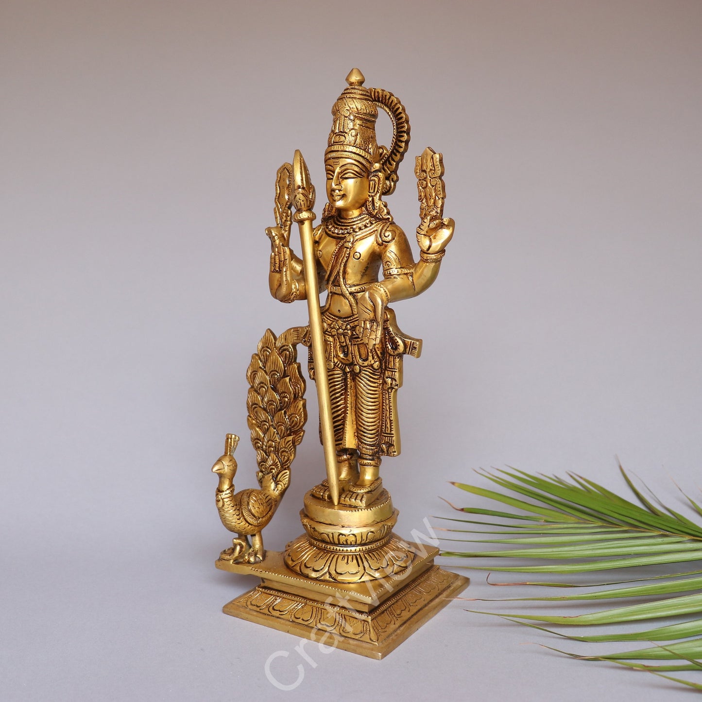 Brass Lord Murgan Kartikeya Statue