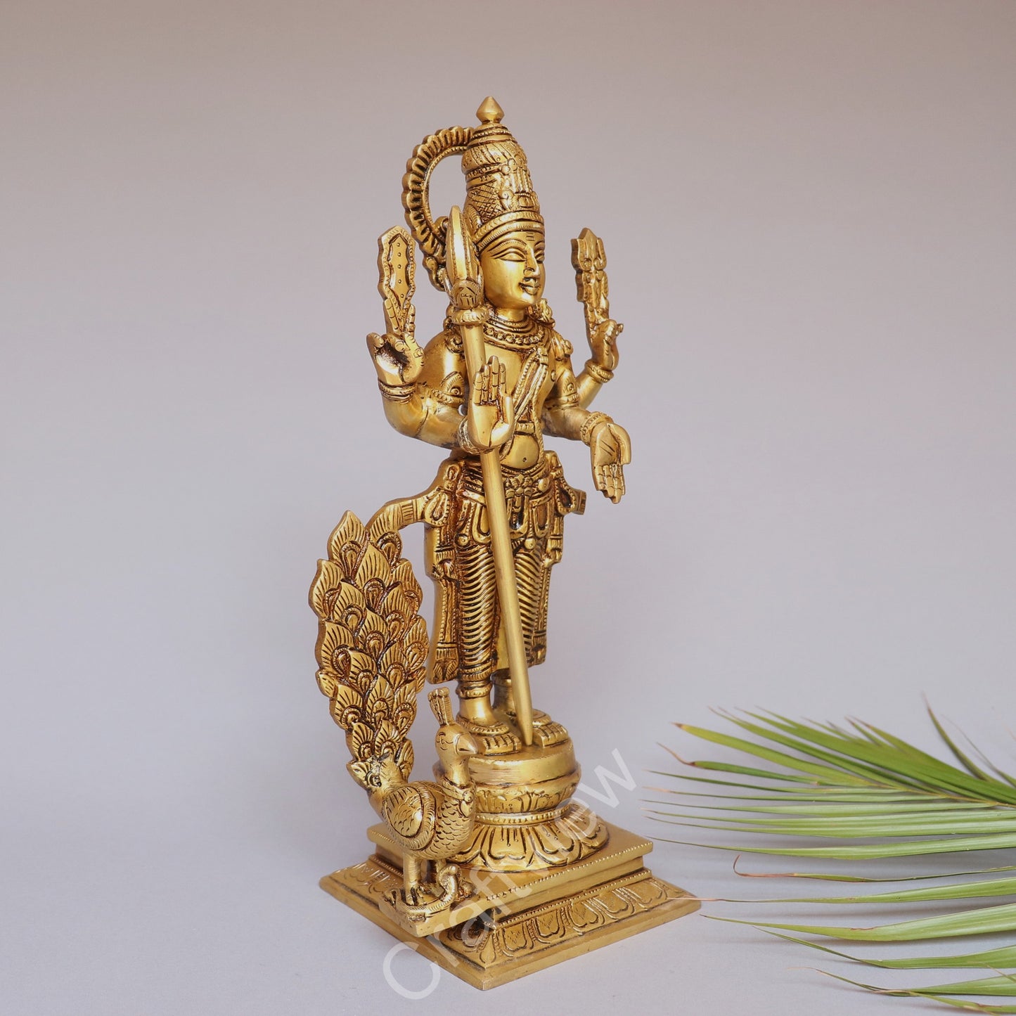 Brass Lord Murgan Kartikeya Statue