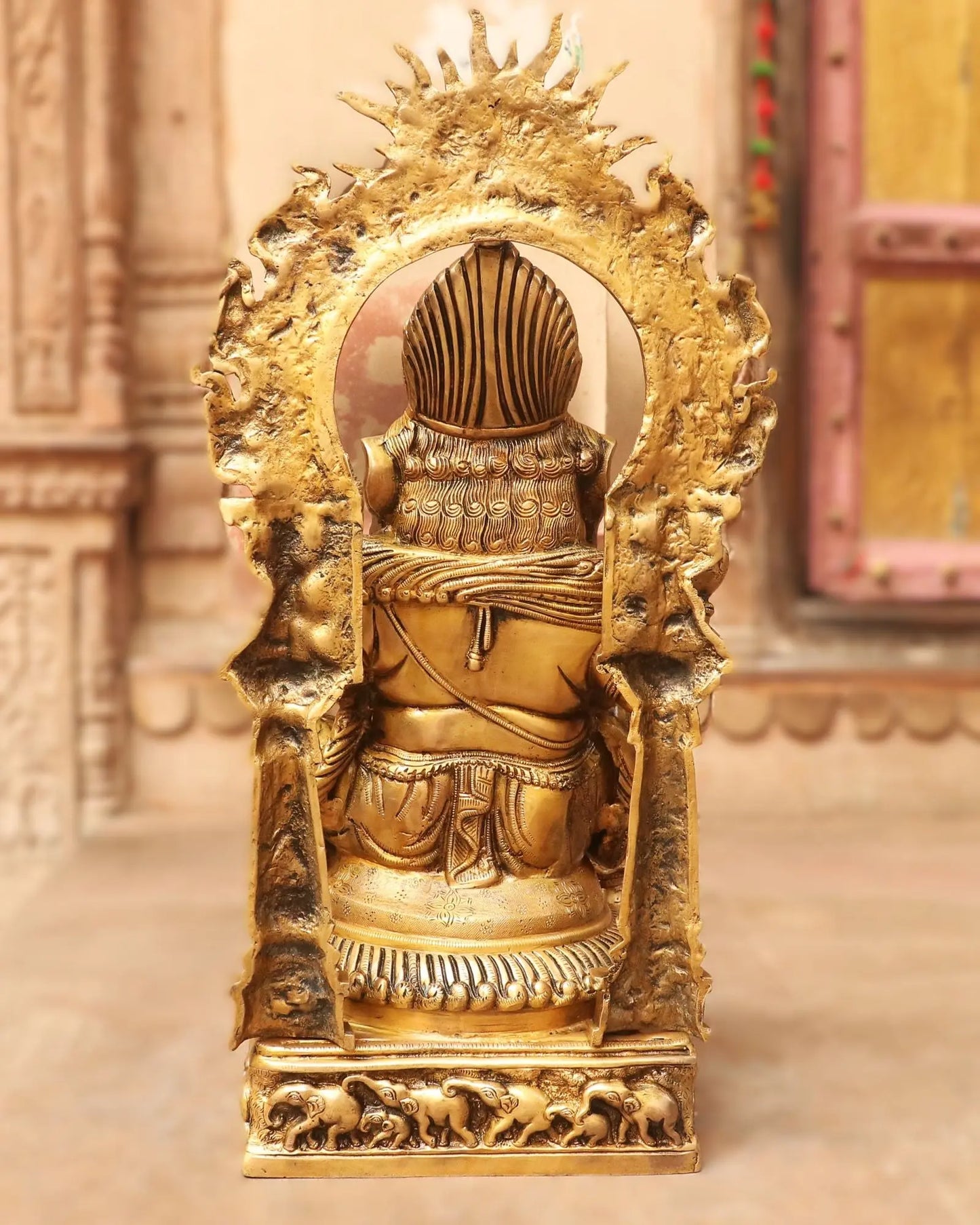 24" Brass Prabhavali Lord Ganesha Statue Craftsview