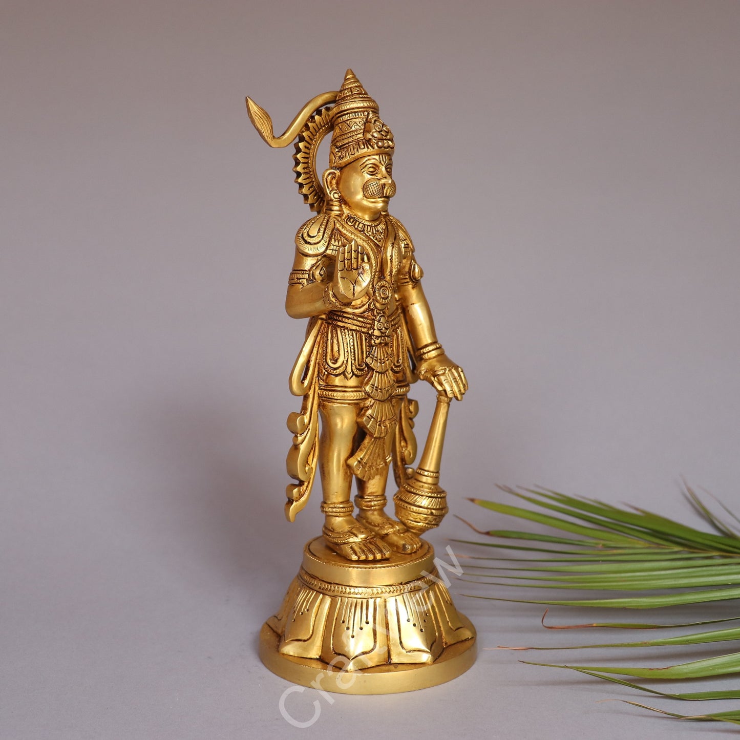 Brass Standing Lord Hanuman Statue