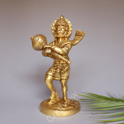 Brass Standing Hanuman Statue