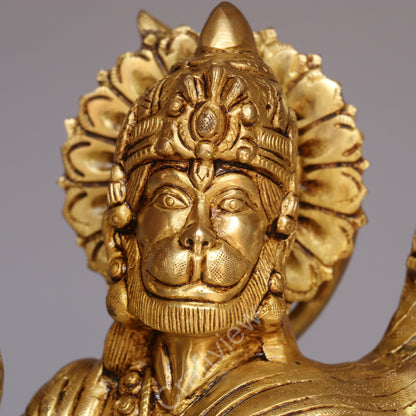Brass Standing Hanuman Statue
