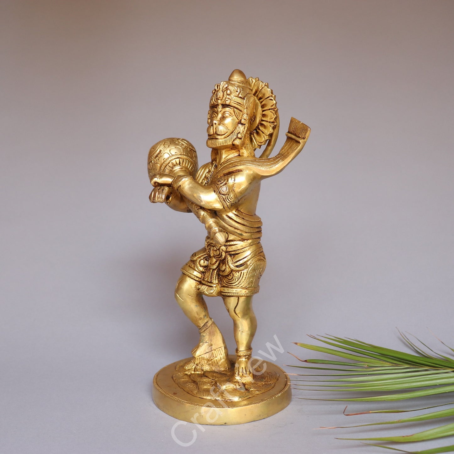Brass Standing Hanuman Statue