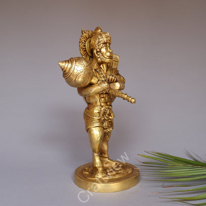 Brass Standing Hanuman Statue