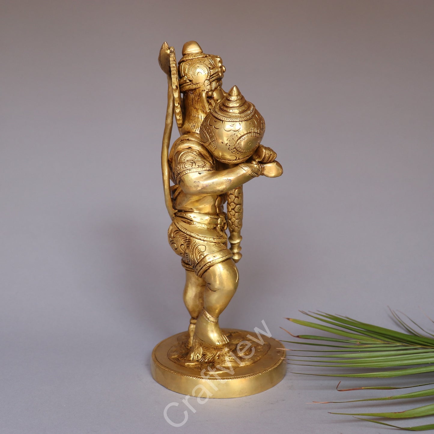 Brass Standing Hanuman Statue