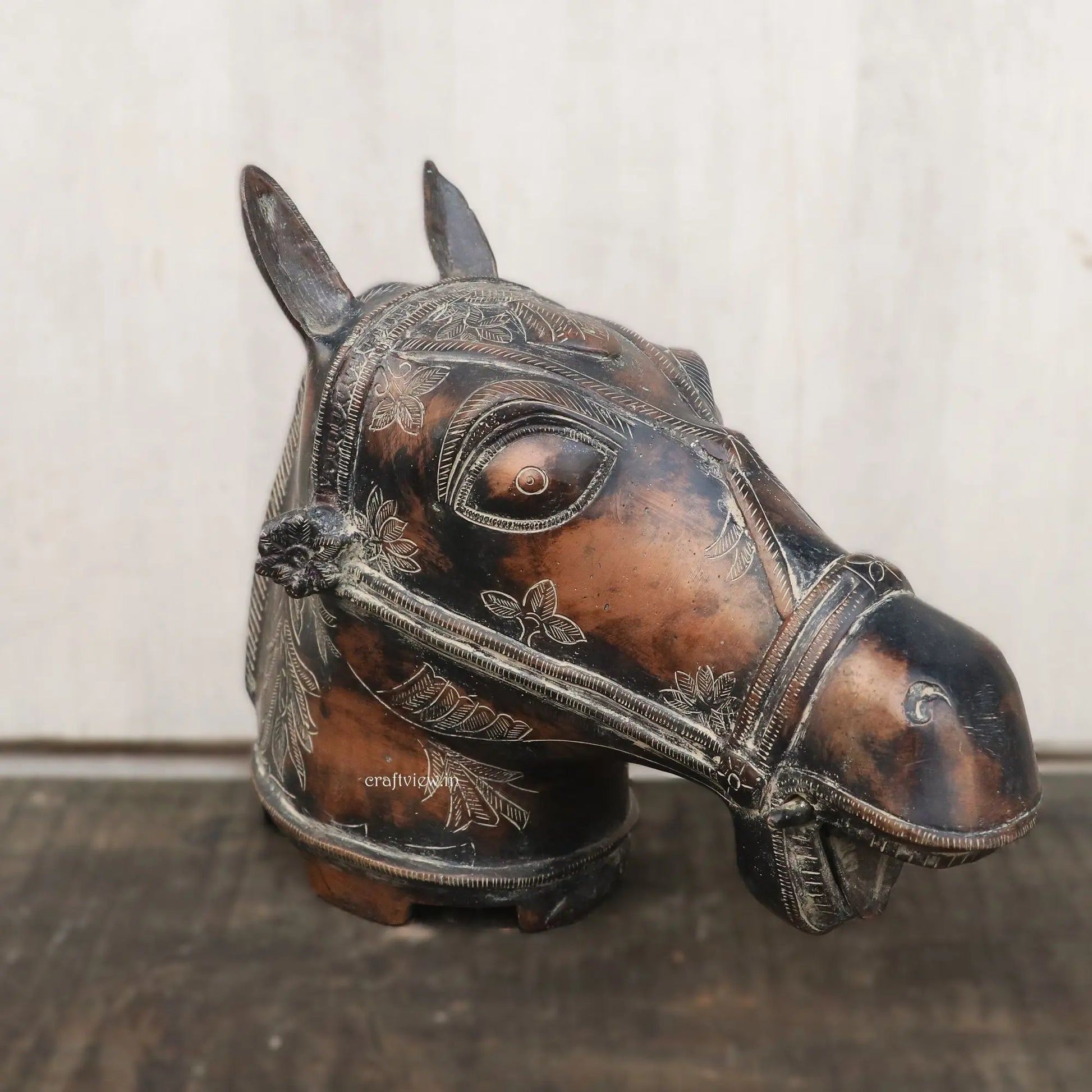 9" Brass Horse Head Figurines | Animal Sculptures Craftsview