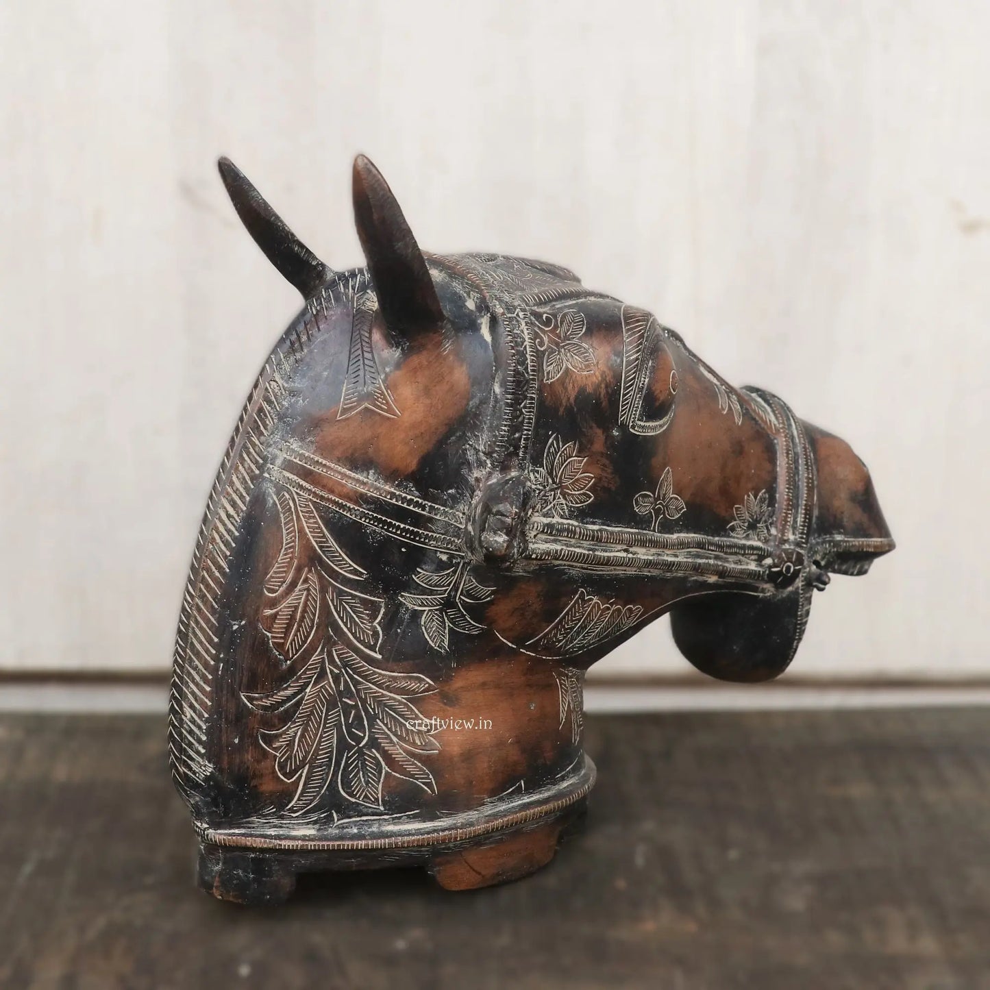 9" Brass Horse Head Figurines | Animal Sculptures Craftsview