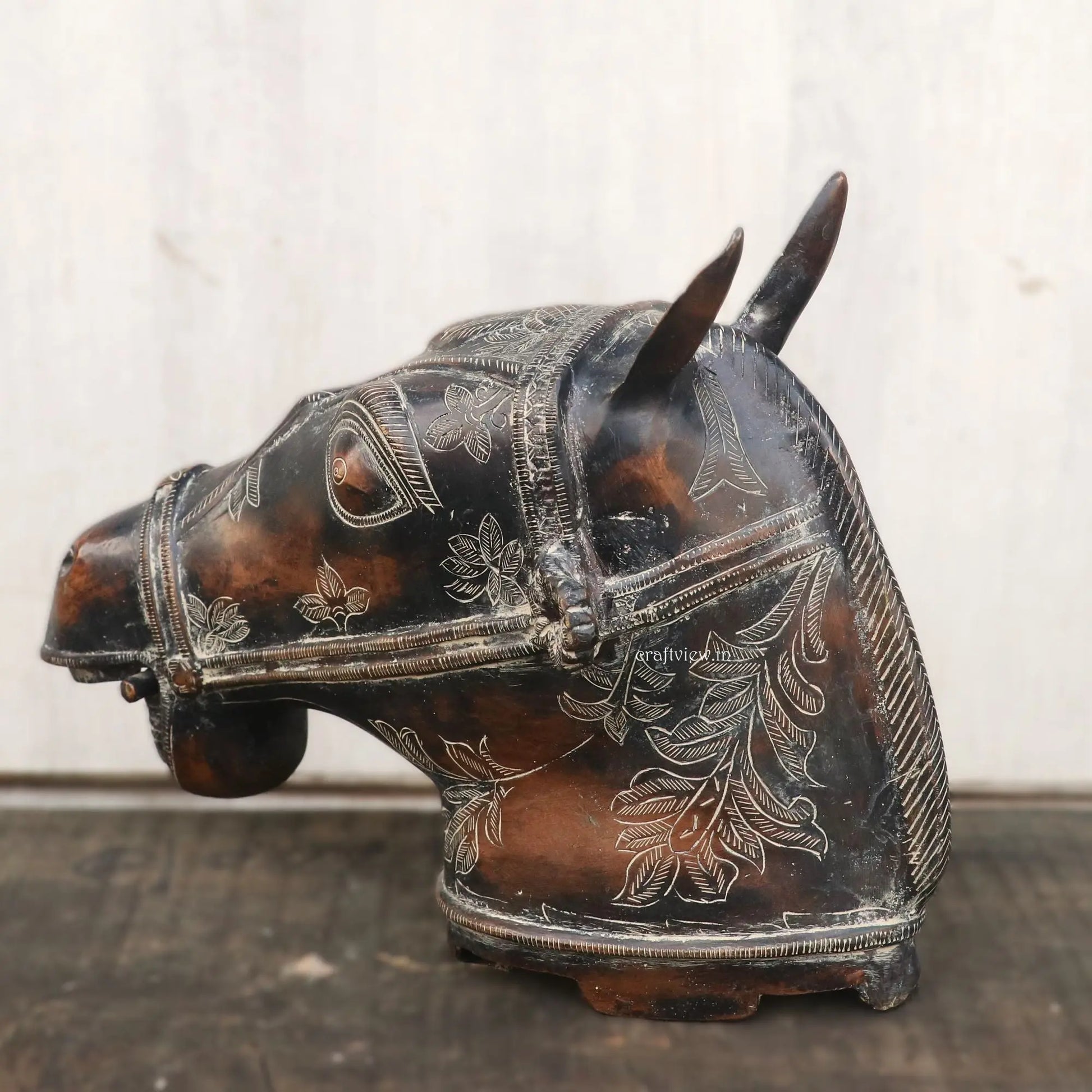 9" Brass Horse Head Figurines | Animal Sculptures Craftsview