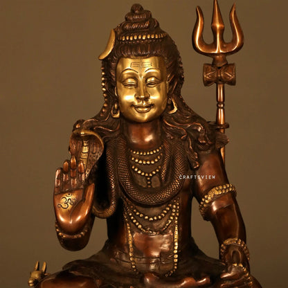 Brass Lord Shiva Statue 20" craftsview