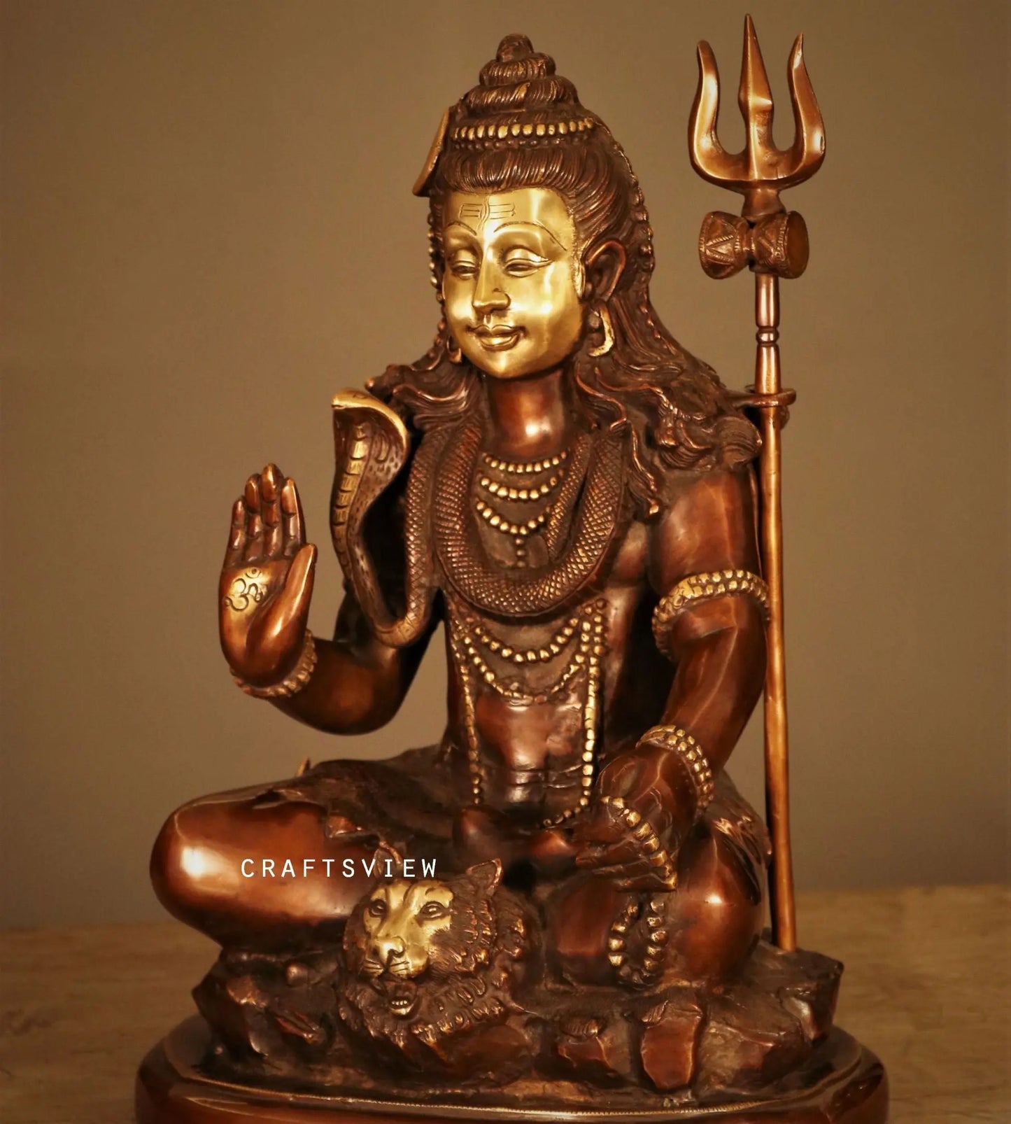 Brass Lord Shiva Statue 20" craftsview