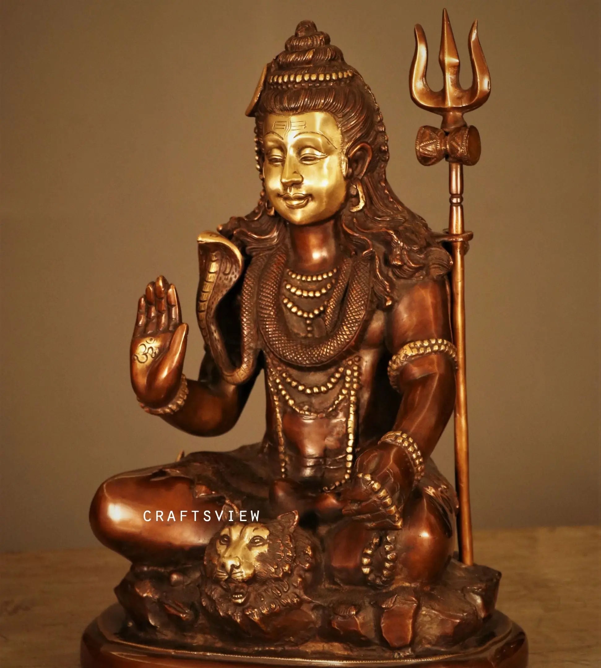 Brass Lord Shiva Statue 20" craftsview