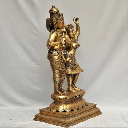 Brass Radha Krishna statues Super Fine 24" craftsview