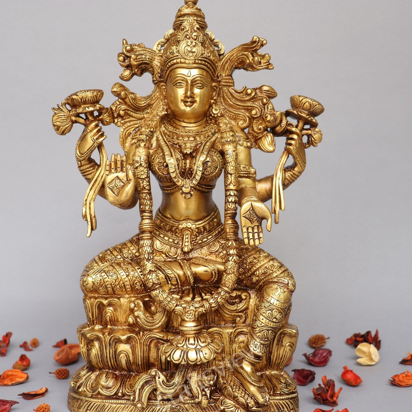 Brass Superfine Lakshmi Idol 15"