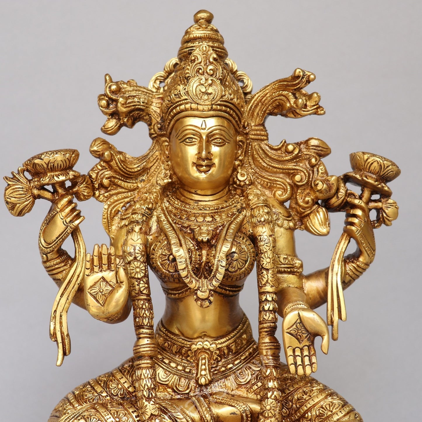 Brass Superfine Lakshmi Idol 15"