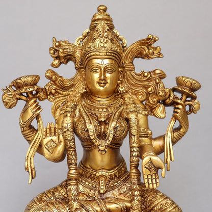 Brass Superfine Lakshmi Idol 15"