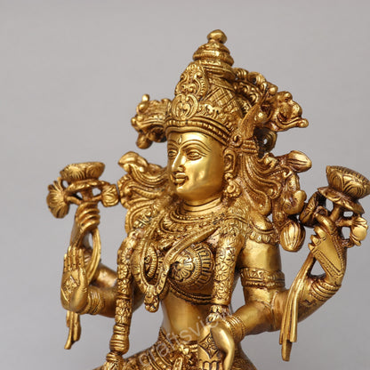 Brass Superfine Lakshmi Idol 15"