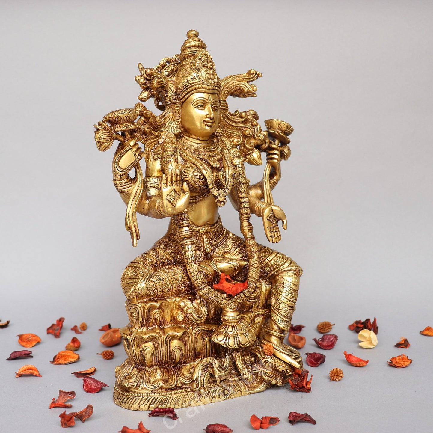 Brass Superfine Lakshmi Idol 15"
