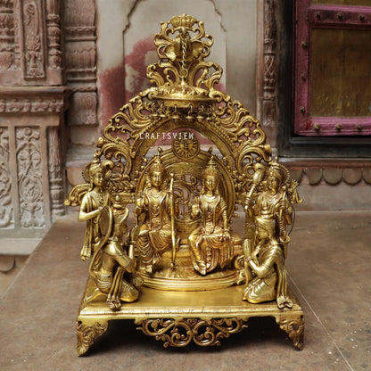 Brass Ramdarbar Idol With Prabhavali craftsview