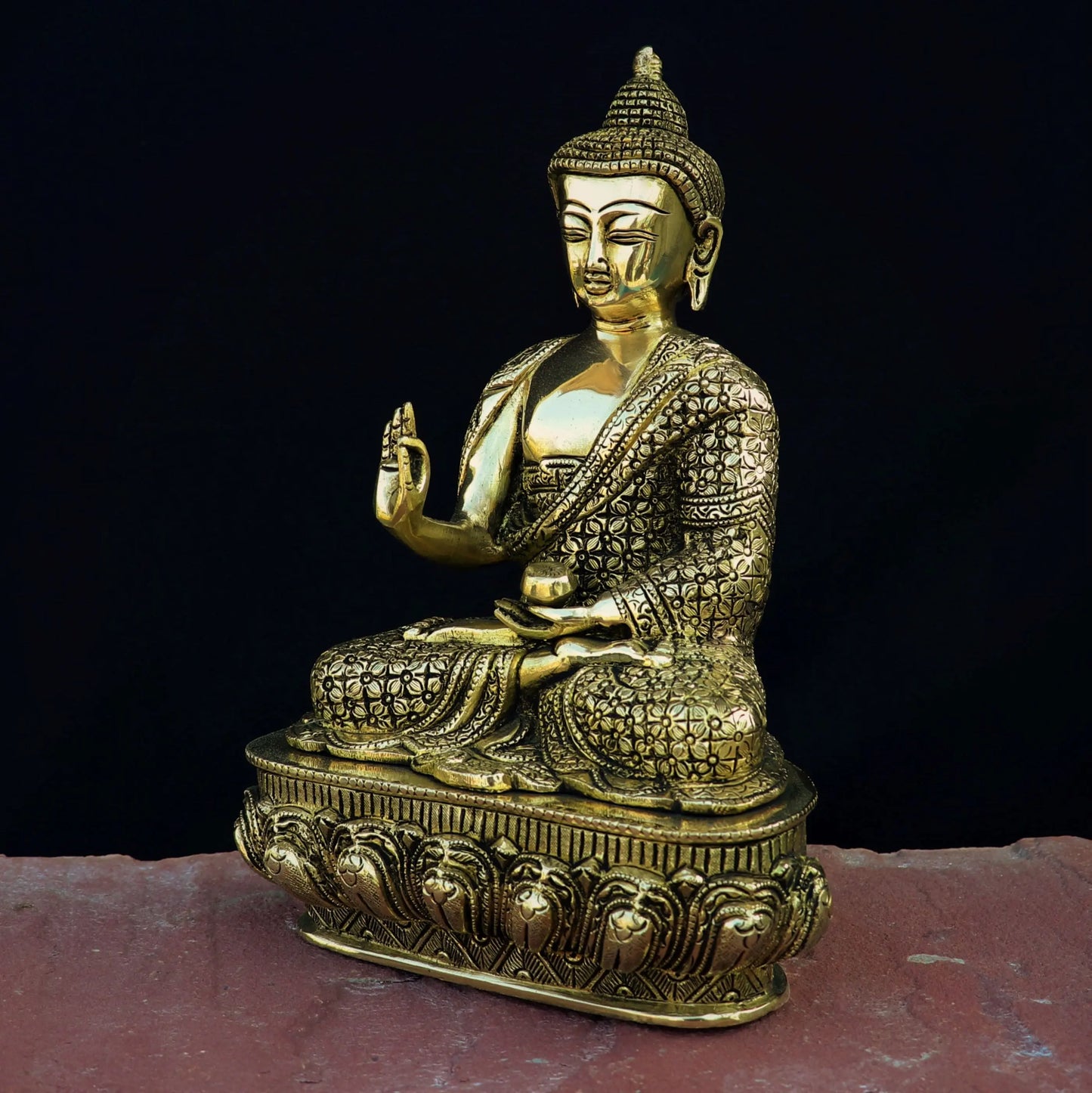 Brass Buddha Idol Blessing craftsview