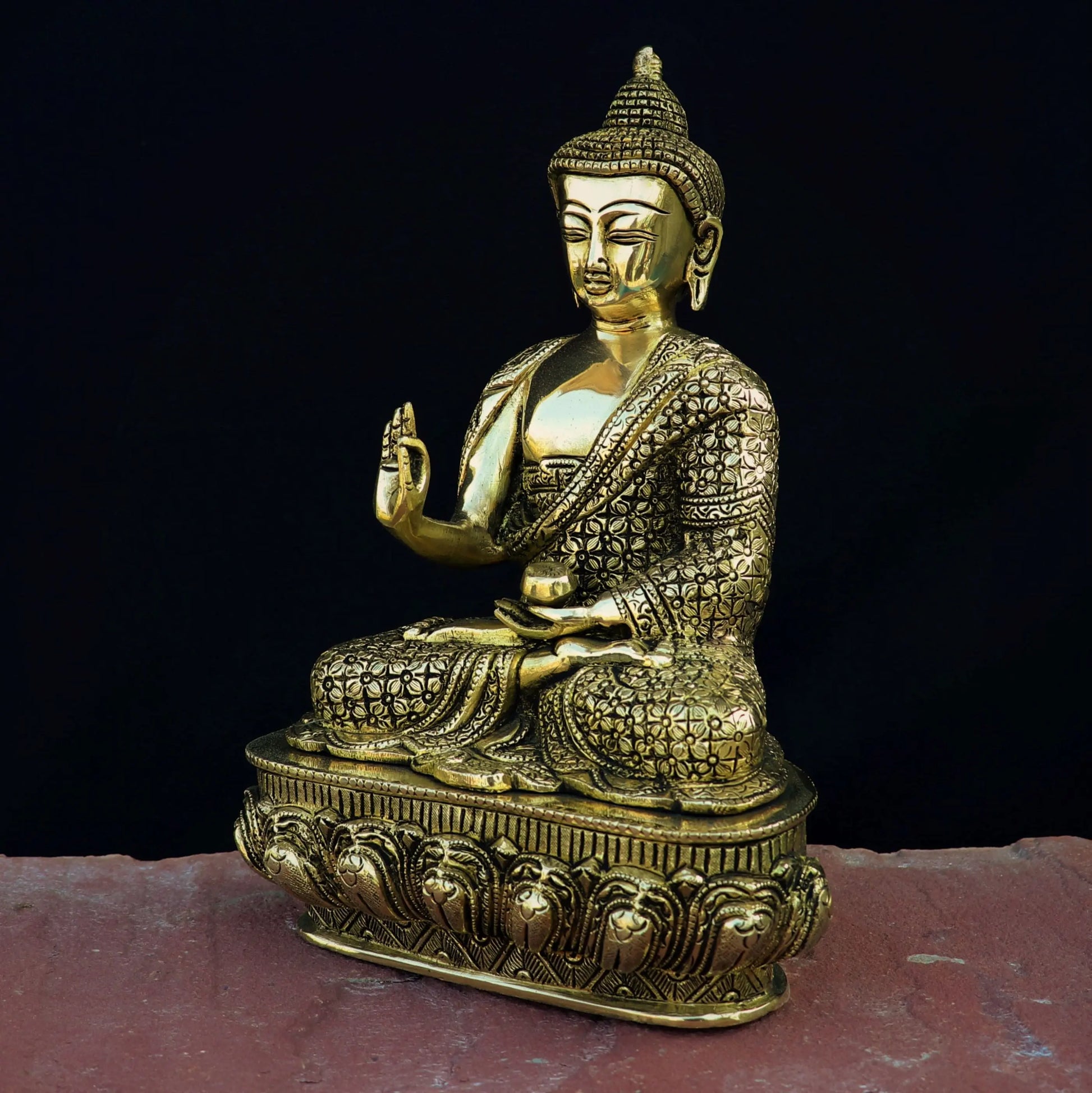 Brass Buddha Idol Blessing craftsview